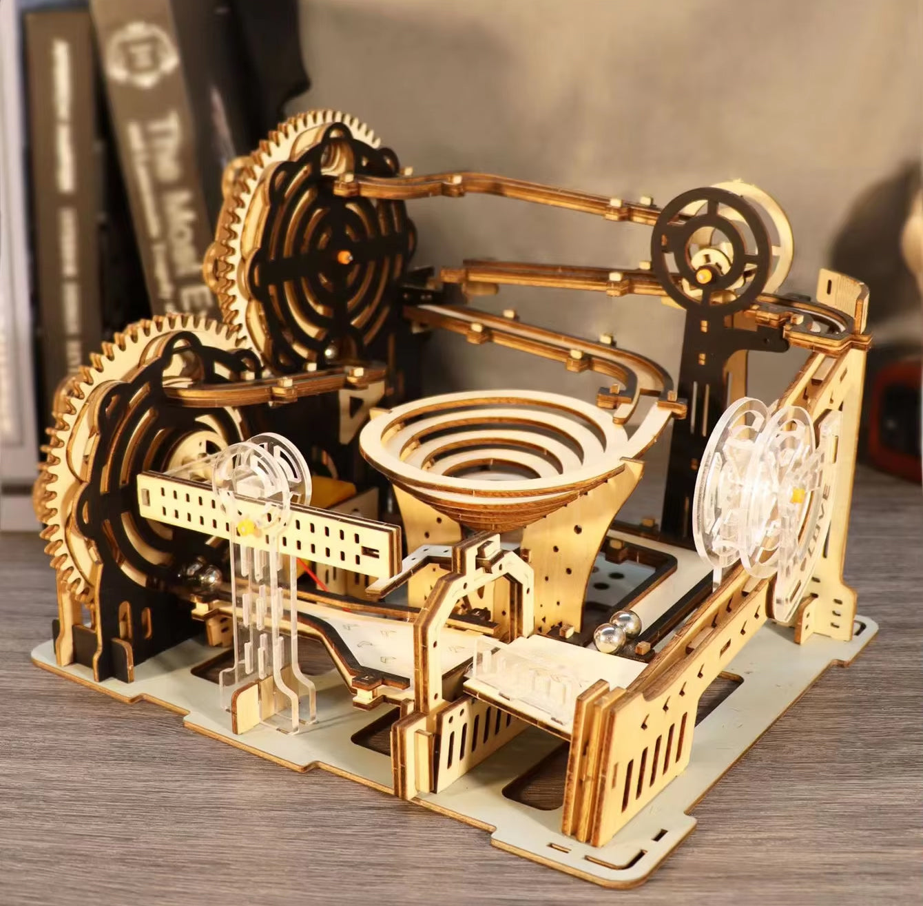 Electric Wooden Marble Run DIY Build Hard 4/7 Difficulty