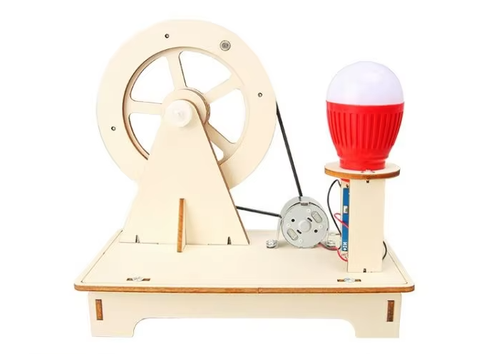 Mini Wooden Hand Crank Light Power Generator - DIY Build - Easy