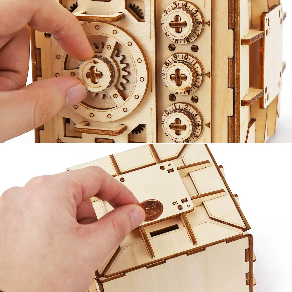 Mini Wooden Problem Solving Lock Box - Piggy Bank -  DIY Build - Easy - 3/7 Difficulty