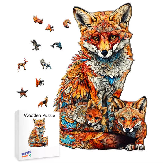 Colourful Fox High Resolution Wooden Jigsaw Puzzle - A3 - 200 Pieces - 4/7 Difficulty