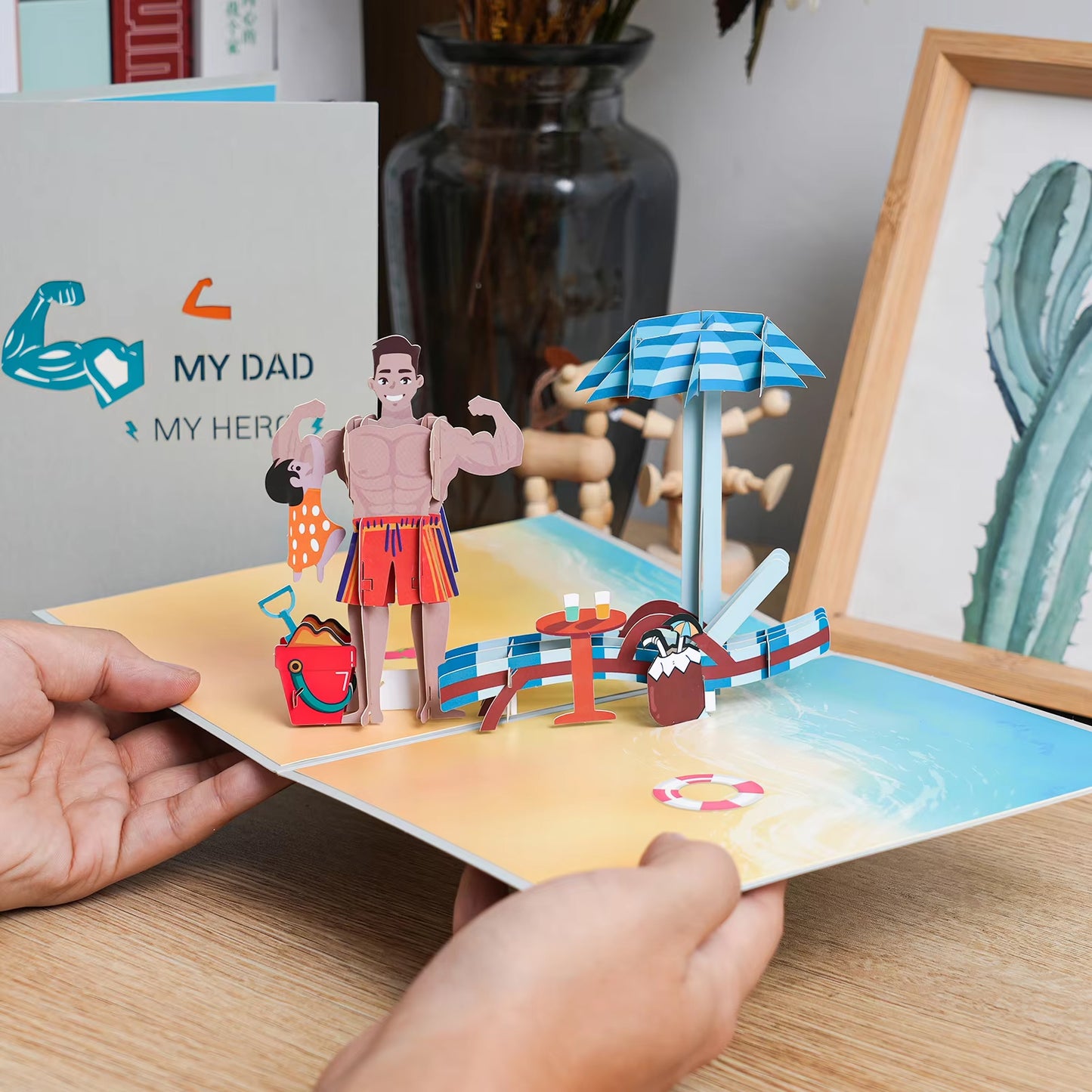 My Dad My Hero - Hero Dad - 3D Pop Up Card