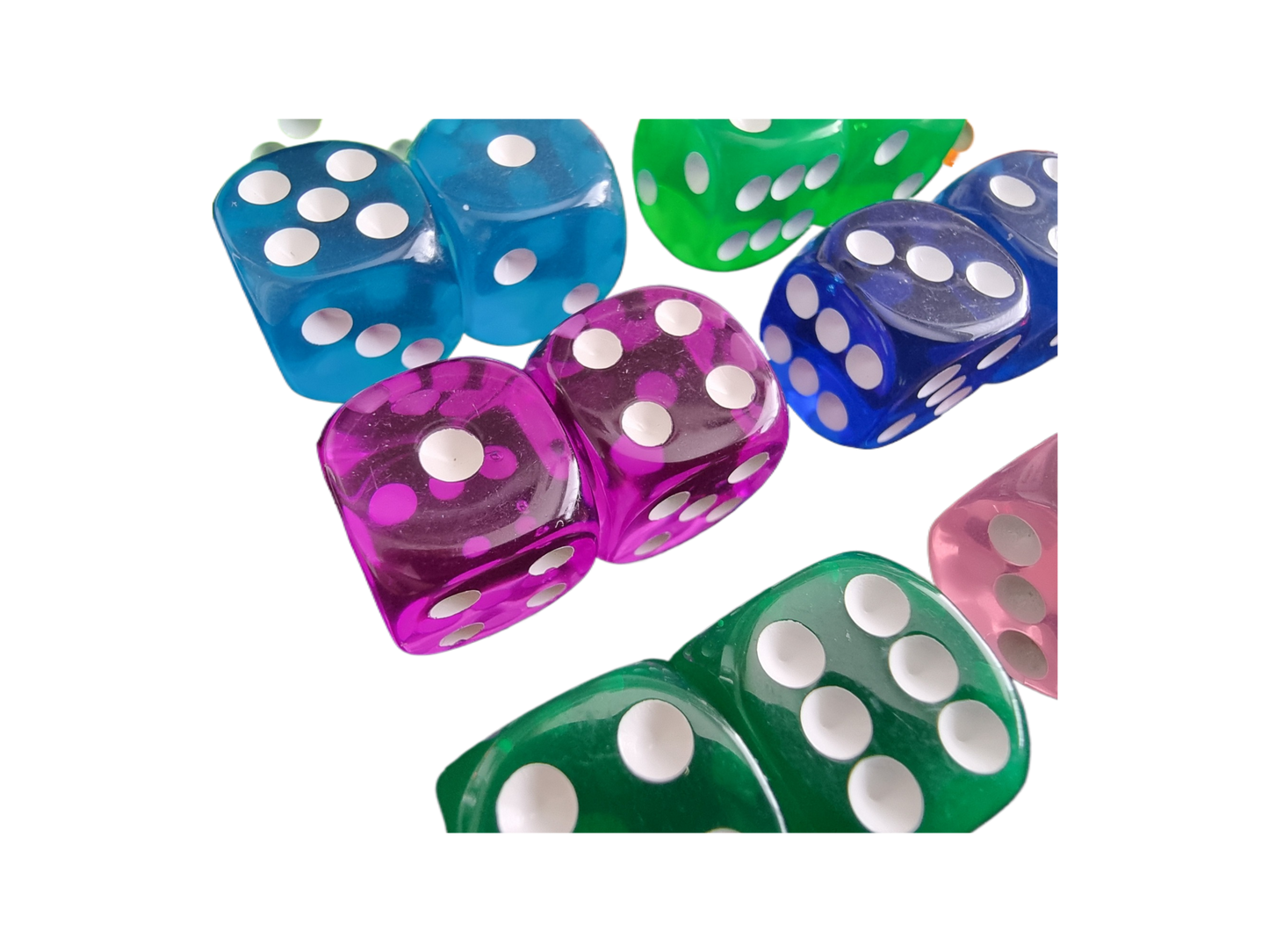 Multicolour Dice 2PCS Set - D6 16mm - 12 Different Colour Options Available