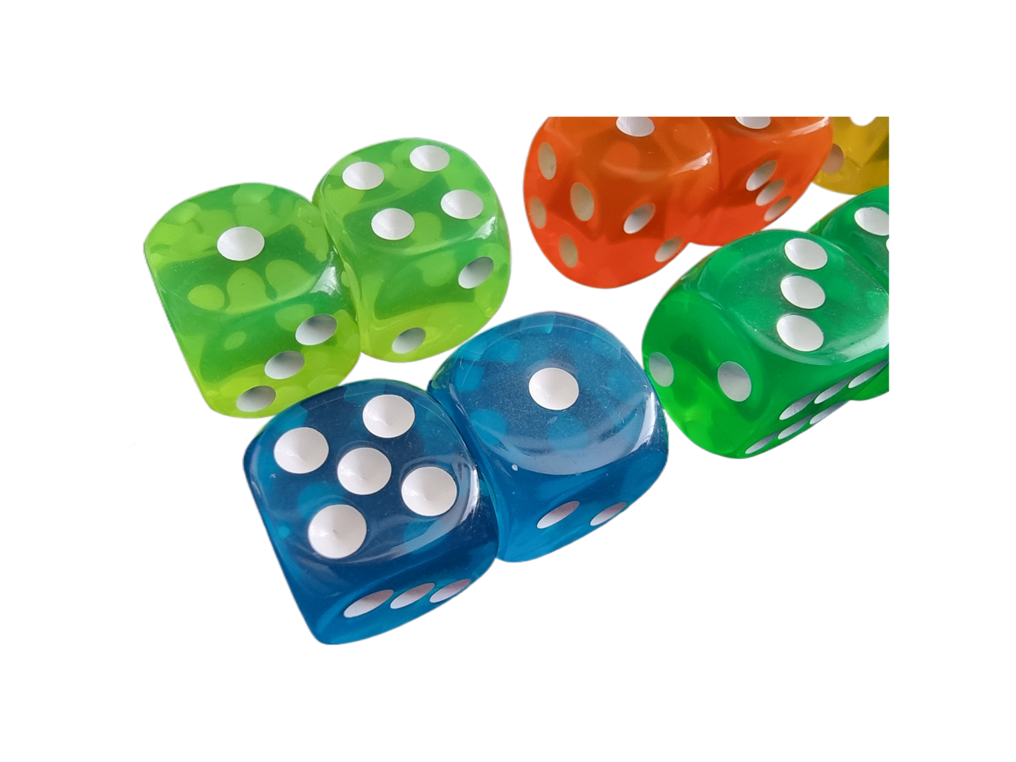 Multicolour Dice 2PCS Set - D6 16mm - 12 Different Colour Options Available