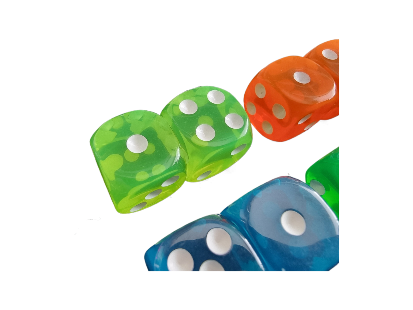 Multicolour Dice 2PCS Set - D6 16mm - 12 Different Colour Options Available