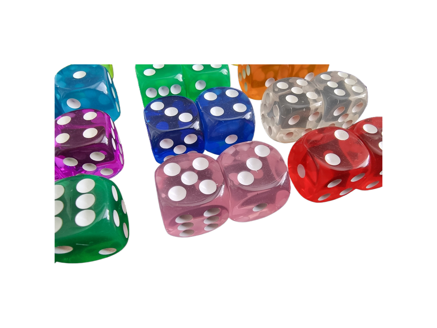 Multicolour Dice 2PCS Set - D6 16mm - 12 Different Colour Options Available