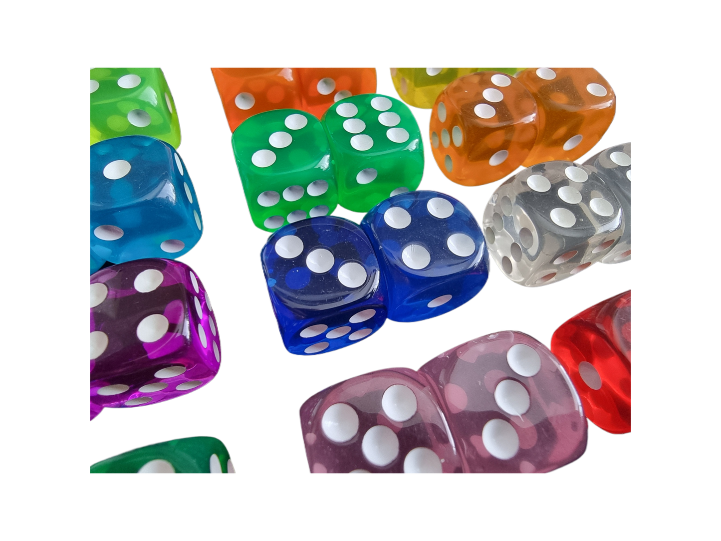 Multicolour Dice 2PCS Set - D6 16mm - 12 Different Colour Options Available