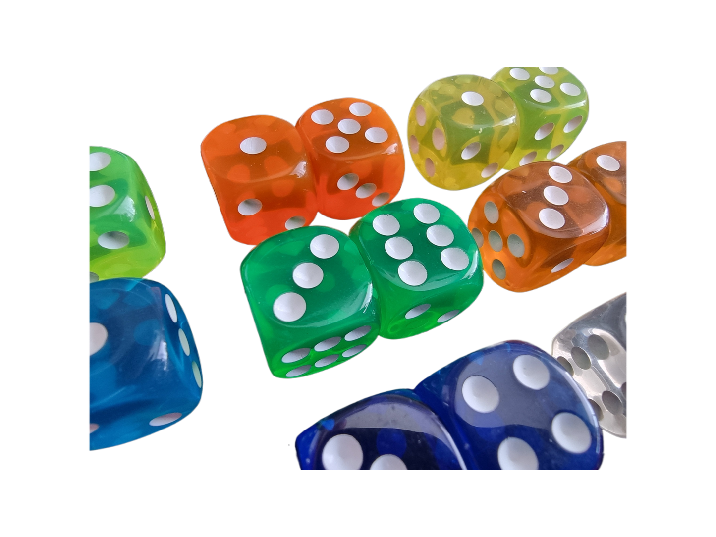 Multicolour Dice 2PCS Set - D6 16mm - 12 Different Colour Options Available