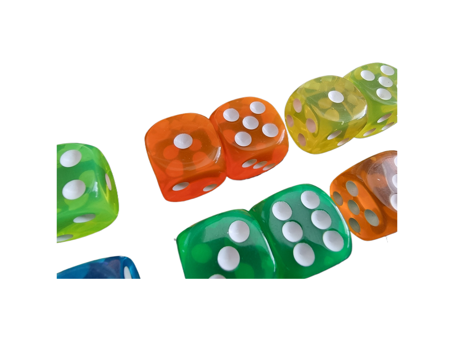 Multicolour Dice 2PCS Set - D6 16mm - 12 Different Colour Options Available