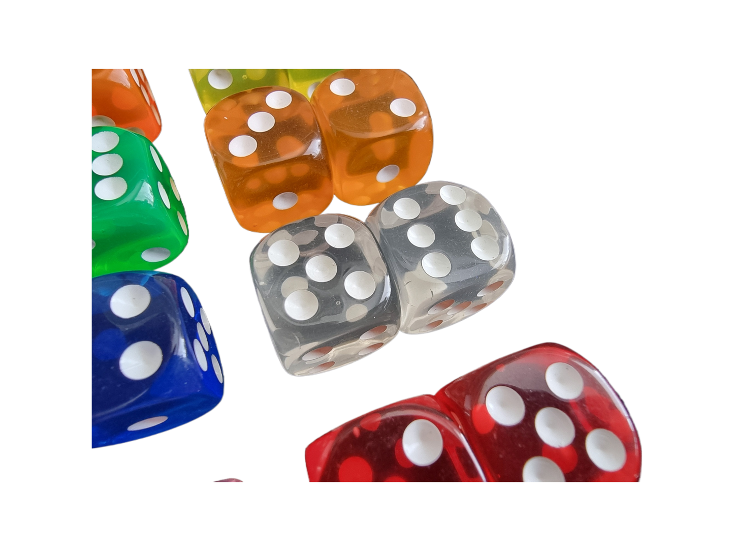 Multicolour Dice 2PCS Set - D6 16mm - 12 Different Colour Options Available