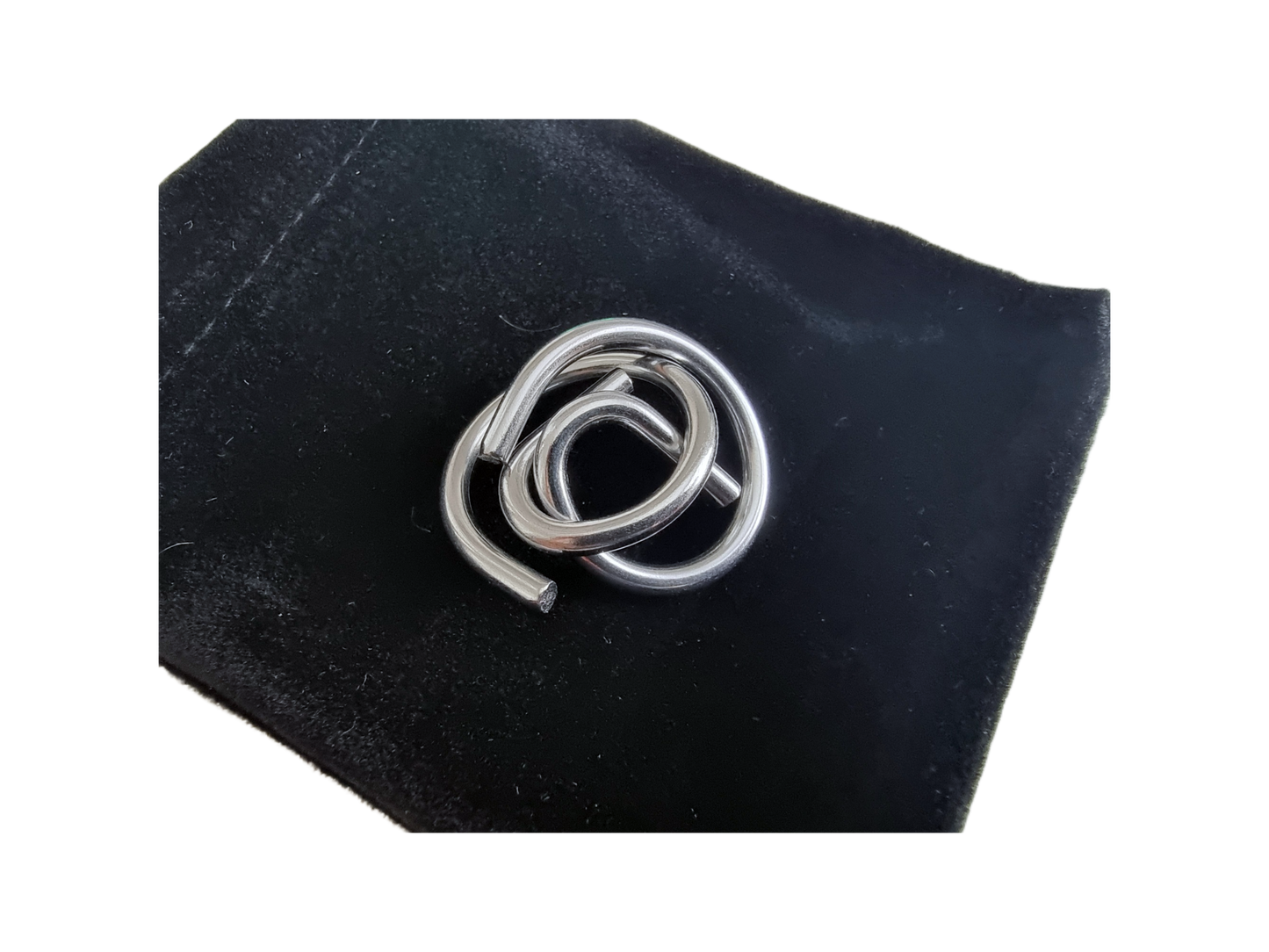 Small Metal Puzzle Brain Teaser Puzzle - 2/7 Difficulty - Patience is key