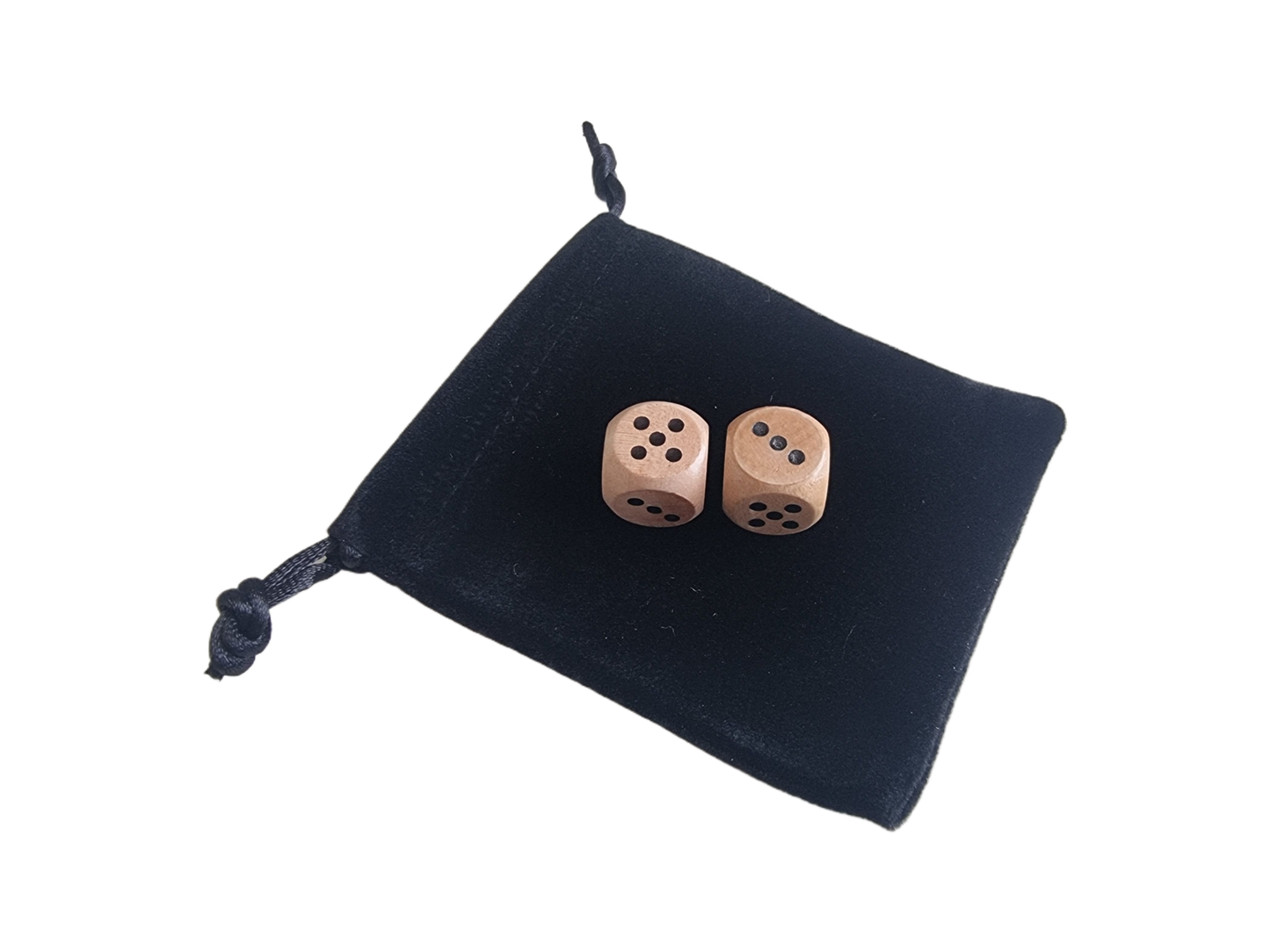 Wooden Dice 2PCS Set - D6 16mm - Multiple Qty Options Available