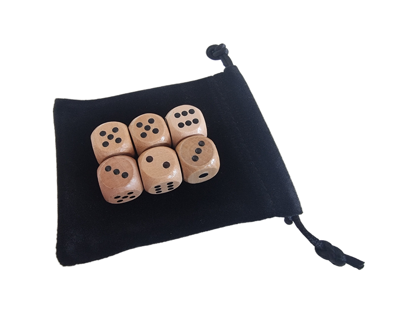 Wooden Dice 2PCS Set - D6 16mm - Multiple Qty Options Available