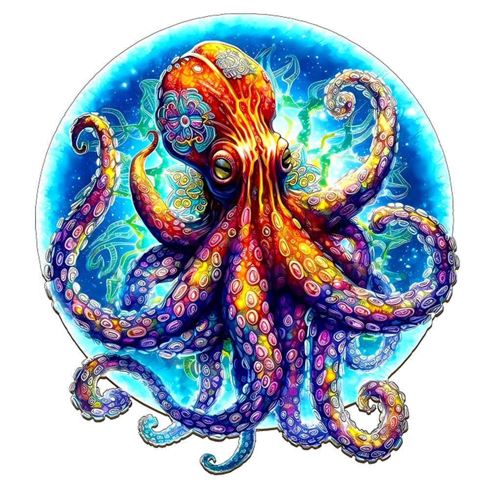 Colourful Octopus High Resolution Wooden Jigsaw Puzzle - A3 - 200 Pieces - 4/7 Difficulty (Copy)