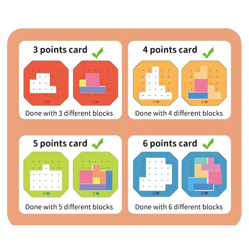 Block Builder! - Portable Race To Build Tetris Style Match Up - 128 Pieces