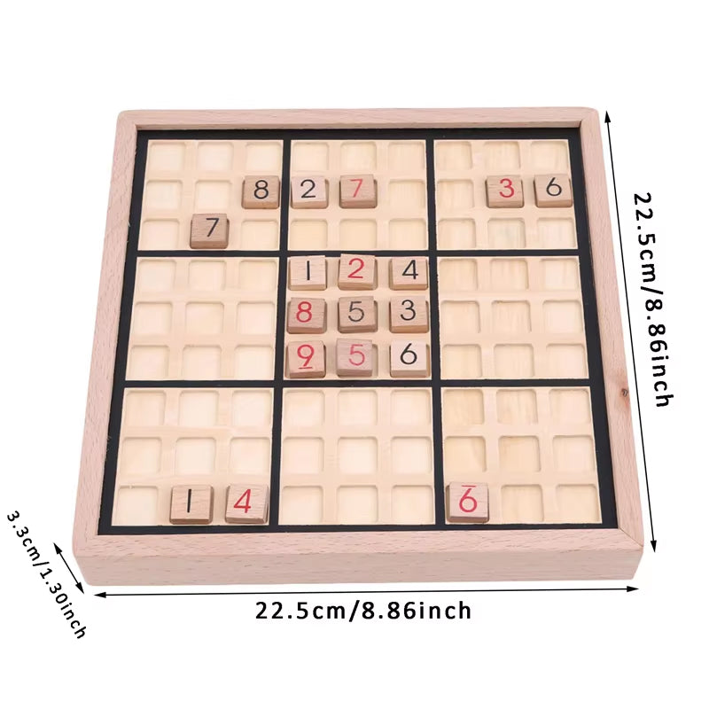 Portable Wooden Sudoku Puzzle Game - Play Sudoku using physical parts