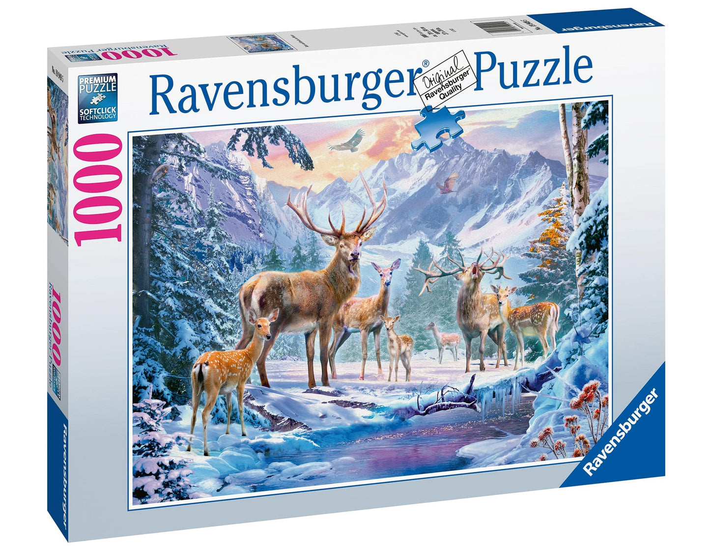 Ravensburger Deer and Stags in Winter Wonderland 1000pc - Jigsaw Puzzle - 3/7 Difficulty