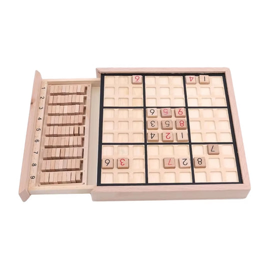 Portable Wooden Sudoku Puzzle Game - Play Sudoku using physical parts