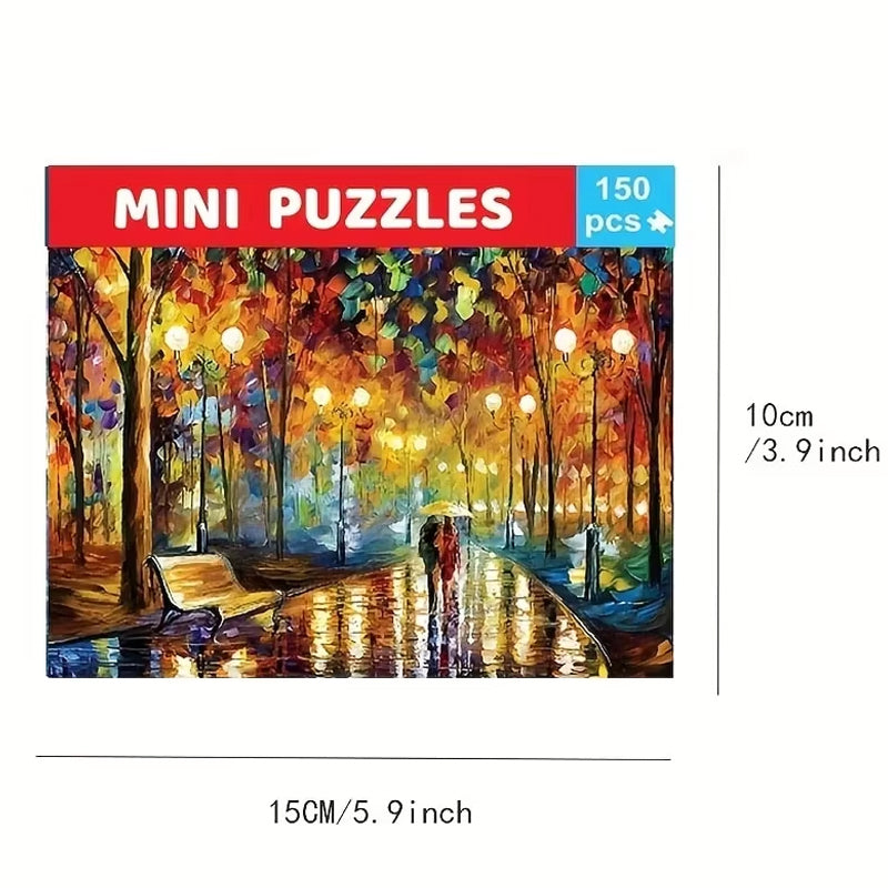 150pcs Mini Test Tube Travel Jigsaw Puzzle - Oil Painting - 3/7 Difficulty