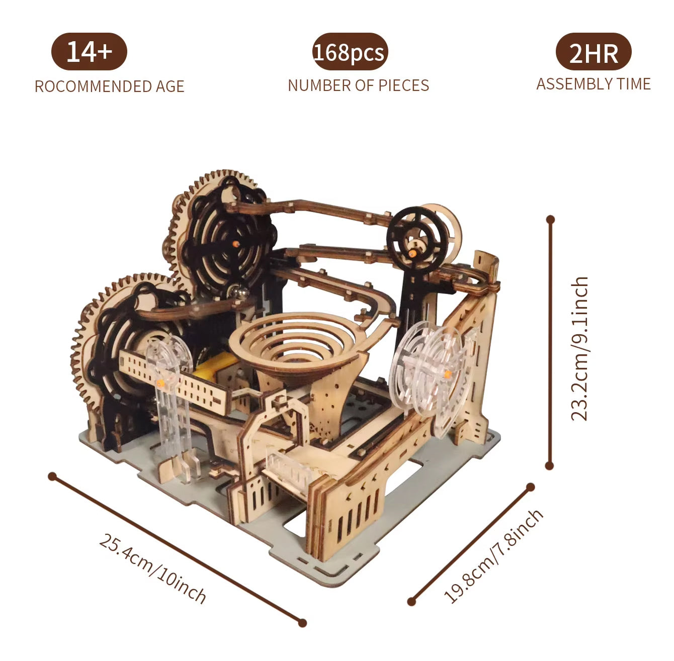 Electric Wooden Marble Run 5 -  DIY Build - Hard - 4/7 Difficulty