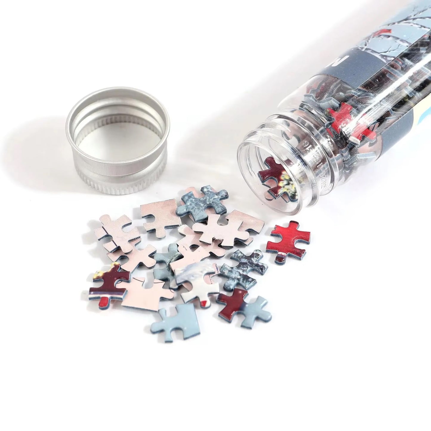 150pcs Mini Test Tube Travel Jigsaw Puzzle - Oil Painting - 3/7 Difficulty